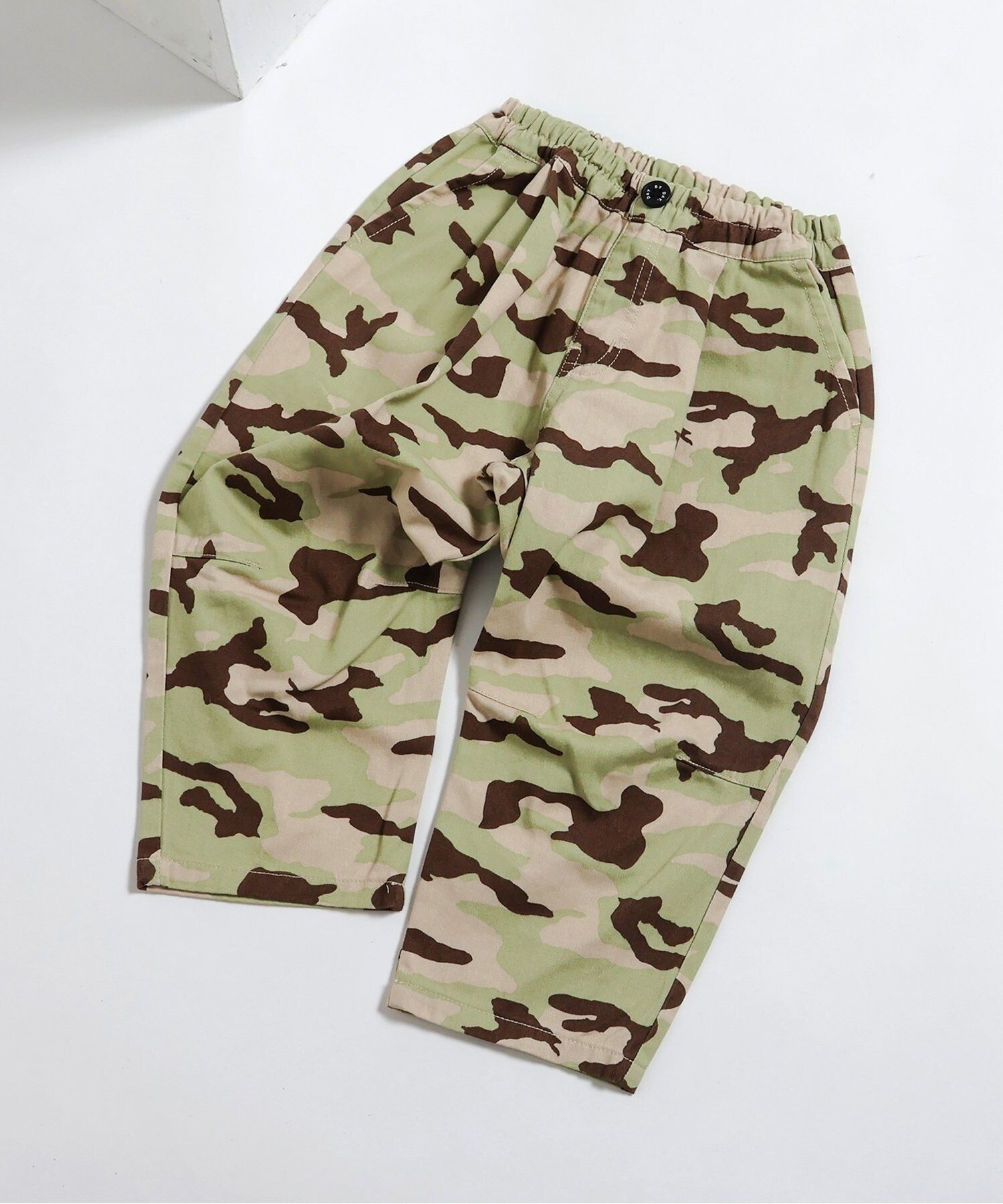 【エフオー オンラインストア/F.O.Online Store / KIDS】のワイドタックパンツ 10分丈 インテリア・キッズ・メンズ・レディースファッション・服の通販 founy(ファニー) 　ファッション　Fashion　キッズファッション　Fashion for Kids　ボトムス　Bottoms　おすすめ　Recommended / Our Picks　ブリーチ　Bleach, Washed Finish　ユーズド　Used, Vintage-Look　人気　Popular, Best Seller　迷彩柄|ID: prp329100004942786 ipo3291000000037099249