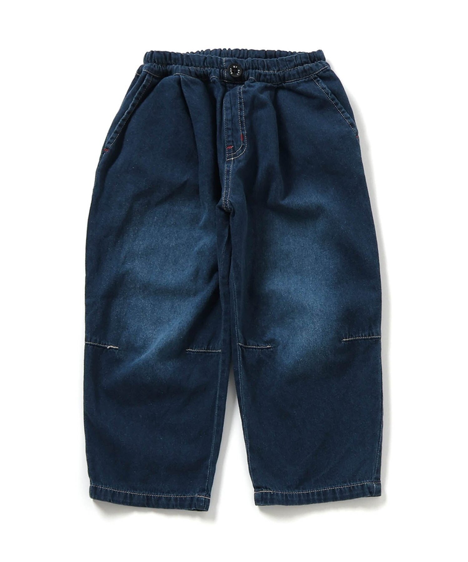 【エフオー オンラインストア/F.O.Online Store / KIDS】のワイドタックパンツ 10分丈 インテリア・キッズ・メンズ・レディースファッション・服の通販 founy(ファニー) 　ファッション　Fashion　キッズファッション　Fashion for Kids　ボトムス　Bottoms　おすすめ　Recommended / Our Picks　ブリーチ　Bleach, Washed Finish　ユーズド　Used, Vintage-Look　人気　Popular, Best Seller　ネイビーブルー|ID: prp329100004942786 ipo3291000000037099250