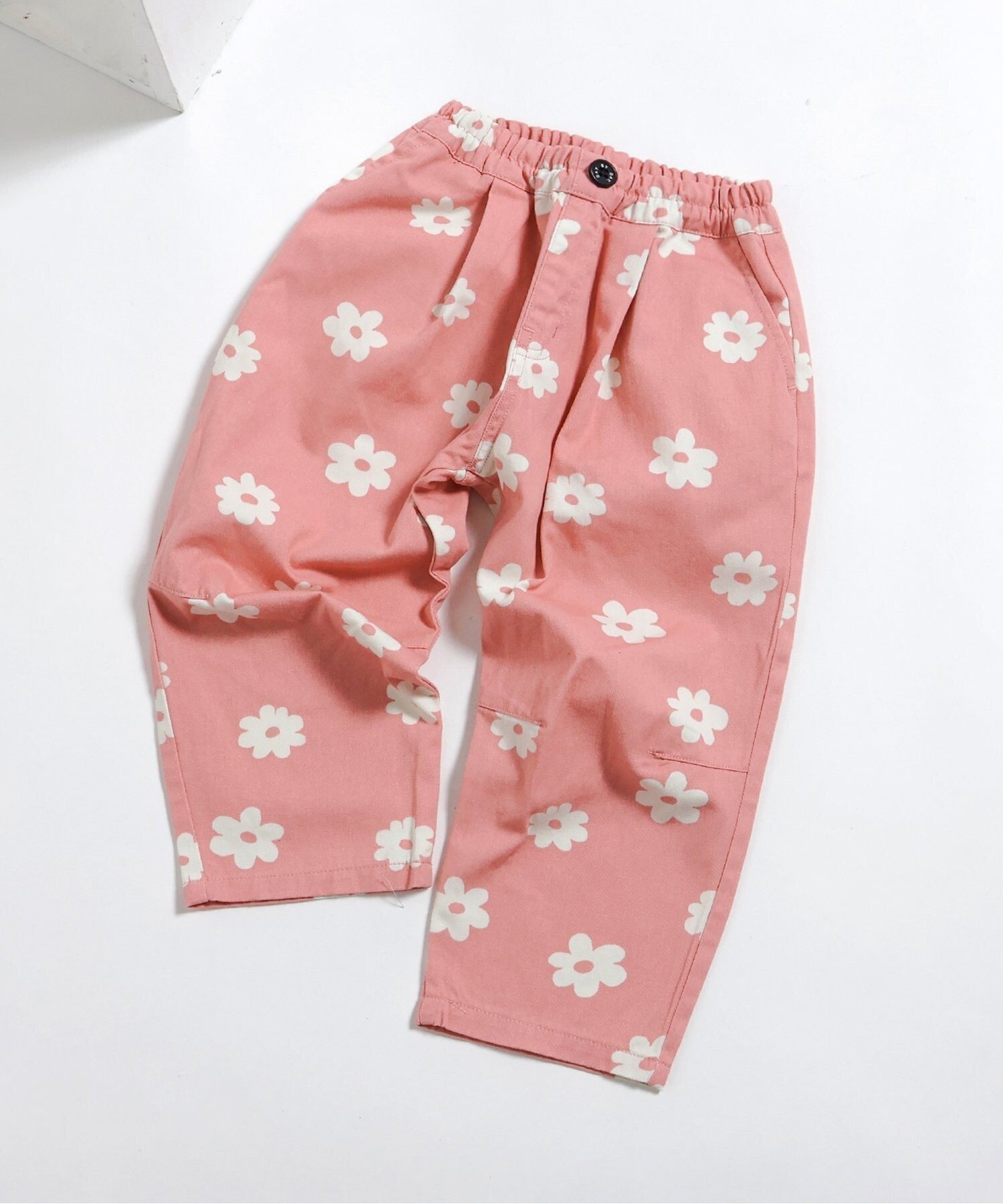 【エフオー オンラインストア/F.O.Online Store / KIDS】のワイドタックパンツ 10分丈 インテリア・キッズ・メンズ・レディースファッション・服の通販 founy(ファニー) 　ファッション　Fashion　キッズファッション　Fashion for Kids　ボトムス　Bottoms　おすすめ　Recommended / Our Picks　ブリーチ　Bleach, Washed Finish　ユーズド　Used, Vintage-Look　人気　Popular, Best Seller　ピンク|ID: prp329100004942786 ipo3291000000037099252