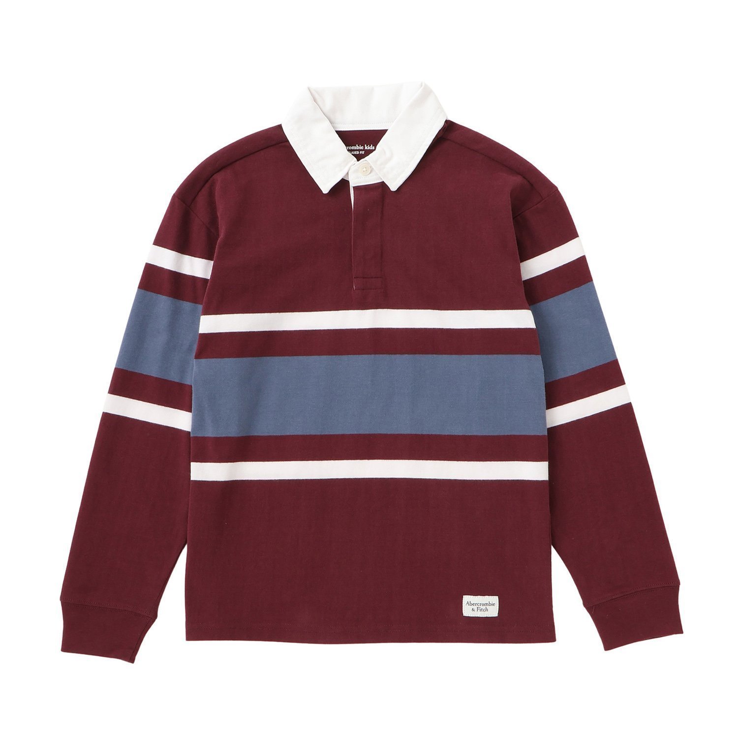 【ルーキー/ROOKIE / KIDS】の【110-170cm】 Tシャツ A F(アバクロンビー フィッチ) AFB LONG SLEEVE RUGBY POLO インテリア・キッズ・メンズ・レディースファッション・服の通販 founy(ファニー) 　ファッション　Fashion　キッズファッション　Fashion for Kids　おすすめ　Recommended / Our Picks　カーゴパンツ　Cargo Pants, Utility Pants　クラシカル　Classical, Vintage-Inspired　デニム　Denim, Jeans Material　ボーダー　Border, Stripe　ポロシャツ　Polo Shirt, Collared Tee　ワイド　Wide, Wide Fit　定番　Standard, Basic Item　bordeaux|ID: prp329100004942792 ipo3291000000037099283