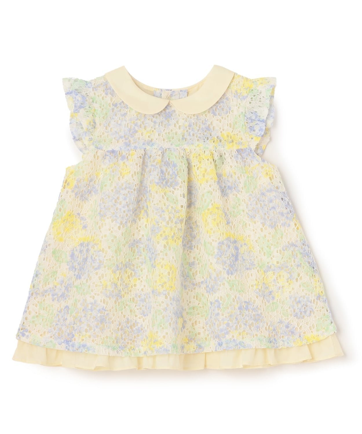 【ナルミヤ オンライン/NARUMIYA ONELINE / KIDS】のアジサイレースチュニック【日本製】 人気、トレンドファッション・服の通販 founy(ファニー) 　ファッション　Fashion　キッズファッション　Fashion for Kids　チュニック　Tunic, Long Top　フリル　Frill, Ruffle　プリント　Print, Printed Pattern　ポケット　Pocket, Pocket Detail　レース　Lace, Lace Fabric　日本製　Made In Japan　 other-1|ID: prp329100004942793 ipo3291000000037099291