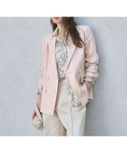 【ユナイテッドアローズ/UNITED ARROWS】の6ボタン リネン ブレザー ジャケット 人気、トレンドファッション・服の通販 founy(ファニー) ファッション Fashion レディースファッション Fashion for Women アウター Coat / Outerwear Collection レディースジャケット・軽アウター Jackets クラシック Classic, Timeless Style シルバー Silver, Metallic Silver ジャケット Jacket, Outerwear ダブル Double, Double-Breasted チェック Check, Plaid, Tartan トレンド Trend, Trending Now フレア Flare, Flared フロント Front, Front Design メタル Metal, Metal Parts リネン Linen, Linen Fabric thumbnail LT.PINK|ID: prp329100004942801 ipo3291000000037099355