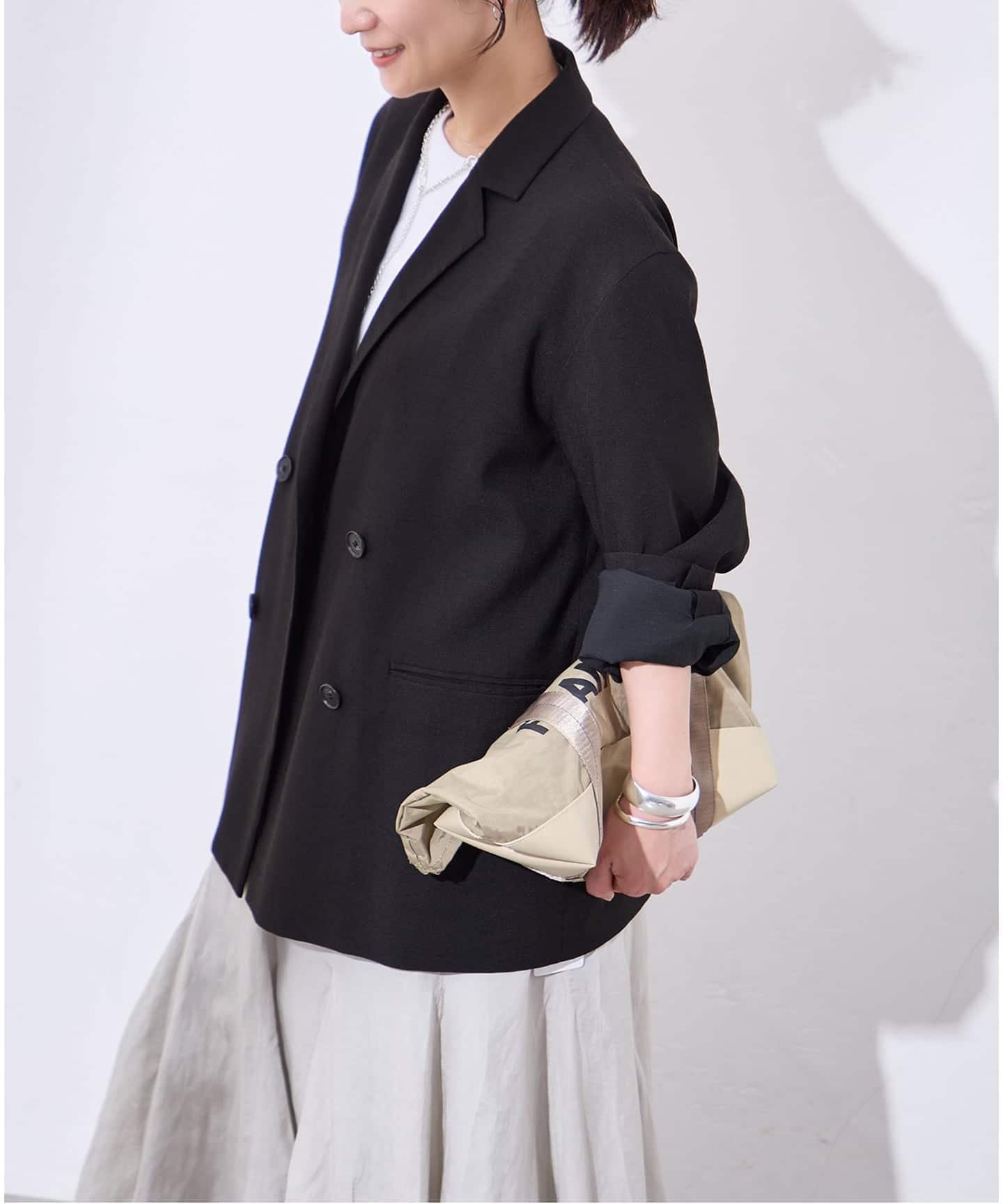 【ジャーナルスタンダード/JOURNAL STANDARD】のアイアスストレッチジャケット インテリア・キッズ・メンズ・レディースファッション・服の通販 founy(ファニー) 　ファッション　Fashion　レディースファッション　Fashion for Women　アウター　Coat / Outerwear Collection　レディースジャケット・軽アウター　Jackets　おすすめ　Recommended / Our Picks　ジャケット　Jacket, Outerwear　スマート　Smart, Elegant　セットアップ　Set-Up, Coordinated Outfit　デスク　Desk, Work Desk　ドレープ　Drape, Draping Fabric　ワーク　Workwear, Utility Style　ブラック|ID: prp329100004942804 ipo3291000000037099366