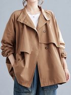 【ドゥーベル/Doux Belle】のケープ風デザイントレンチコート レディース コート 人気、トレンドファッション・服の通販 founy(ファニー) ファッション Fashion レディースファッション Fashion for Women アウター Coat / Outerwear Collection コート・ロングコート・ピーコート Long Coats, Peacoats & More トレンチコート / 春秋の定番アウター Trench Coats クラシカル Classical, Vintage-Inspired スタイリッシュ Stylish, Fashionable ダブル Double, Double-Breasted ハイネック High Neck, Mock Neck フォルム Silhouette, Form フロント Front, Front Design 春 Spring 秋 Autumn thumbnail ブラウン|ID: prp329100004942806 ipo3291000000037099372