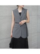 【アニュアンス/anuans】のデフォームラペルジレ 人気、トレンドファッション・服の通販 founy(ファニー) ファッション Fashion レディースファッション Fashion for Women アウター Coat / Outerwear Collection トップス・カットソー Cut & Sew Tops ベスト&ジレ / 重ね着スタイル Vests & Gilets ドレープ Drape, Draping Fabric フォルム Silhouette, Form ベスト Vest, Waistcoat おすすめ Recommended / Our Picks thumbnail GREY|ID: prp329100004942810 ipo3291000000037099414
