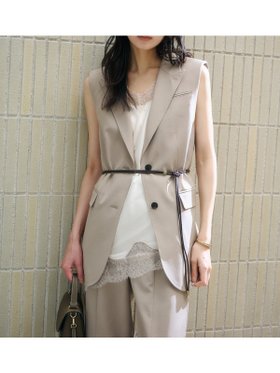 【アニュアンス/anuans】のデフォームラペルジレ 大人の最旬トレンドファッション＆コーディネート founy(ファウニー) ファッション Fashion レディースファッション Fashion for Women アウター Coat / Outerwear Collection トップス・カットソー Cut & Sew Tops ベスト&ジレ / 重ね着スタイル Vests & Gilets ドレープ Drape, Draping Fabric フォルム Silhouette, Form ベスト Vest, Waistcoat おすすめ Recommended / Our Picks |ID:prp329100004942810