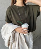 【アンドミー/andme】のきれいめ 梨地 ポンチ ドルマン スリーブトップス カーキ|ID: prp329100004942811 ipo3291000000037099421