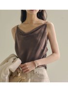 【アニュアンス/anuans】のフィブリルサテンドレープキャミ 人気、トレンドファッション・服の通販 founy(ファニー) ファッション Fashion レディースファッション Fashion for Women トップス・カットソー Cut & Sew Tops キャミソール&ノースリーブ Camisoles & Sleeveless Tops おすすめ Recommended / Our Picks インナー Innerwear キュプラ Cupro, Eco Fabric サテン Satin, Glossy Fabric ジャケット Jacket, Outerwear デコルテ Décolleté, Neckline ドレープ Drape, Draping Fabric エレガント 上品 Elegant thumbnail BROWN|ID: prp329100004942813 ipo3291000000037099426