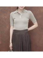 【アニュアンス/anuans】のテンセルポロニットトップス 人気、トレンドファッション・服の通販 founy(ファニー) ファッション Fashion レディースファッション Fashion for Women トップス・カットソー Cut & Sew Tops ニット Knit Tops & Sweaters シンプル Simple, Minimal リラックス Relax, Relaxed Fit エレガント 上品 Elegant thumbnail BEIGE|ID: prp329100004942814 ipo3291000000037099436