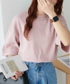 【ディスコート/Discoat】の【24色展開】ワッフル半袖Tシャツ《WEB限定》 人気、トレンドファッション・服の通販 founy(ファニー) ファッション Fashion レディースファッション Fashion for Women トップス・カットソー Cut & Sew Tops シャツ・ブラウス・オフィスカジュアル Elegant Blouses & Button-Ups ロングTシャツ・Tシャツ Longline T-Shirts & Tees おすすめ Recommended / Our Picks シンプル Simple, Minimal ラウンド Round, Round Neck ワッフル Waffle, Waffle Knit 半袖 Short Sleeve, Half Sleeve 夏 Summer thumbnail ピンクベージュ|ID: prp329100004942816 ipo3291000000037099458