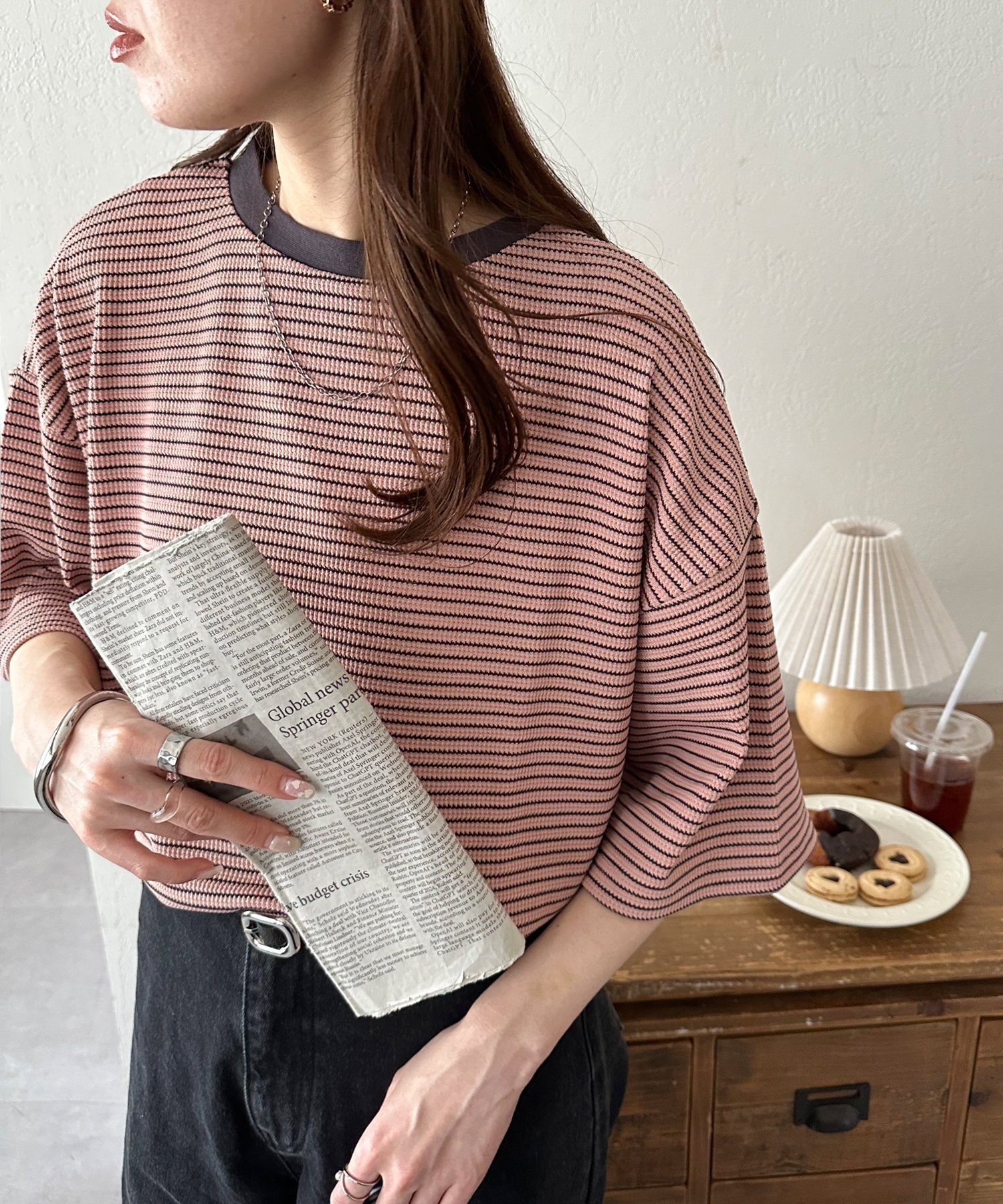 【ディスコート/Discoat】の【24色展開】ワッフル半袖Tシャツ《WEB限定》 インテリア・キッズ・メンズ・レディースファッション・服の通販 founy(ファニー) 　ファッション　Fashion　レディースファッション　Fashion for Women　トップス・カットソー　Cut & Sew Tops　シャツ・ブラウス・オフィスカジュアル　Elegant Blouses & Button-Ups　ロングTシャツ・Tシャツ　Longline T-Shirts & Tees　おすすめ　Recommended / Our Picks　シンプル　Simple, Minimal　ラウンド　Round, Round Neck　ワッフル　Waffle, Waffle Knit　半袖　Short Sleeve, Half Sleeve　夏　Summer　ピンクその他1|ID: prp329100004942816 ipo3291000000037099465