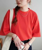 【ディスコート/Discoat】の【24色展開】ワッフル半袖Tシャツ《WEB限定》 人気、トレンドファッション・服の通販 founy(ファニー) ファッション Fashion レディースファッション Fashion for Women トップス・カットソー Cut & Sew Tops シャツ・ブラウス・オフィスカジュアル Elegant Blouses & Button-Ups ロングTシャツ・Tシャツ Longline T-Shirts & Tees おすすめ Recommended / Our Picks シンプル Simple, Minimal ラウンド Round, Round Neck ワッフル Waffle, Waffle Knit 半袖 Short Sleeve, Half Sleeve 夏 Summer thumbnail レッド|ID: prp329100004942816 ipo3291000000037099466