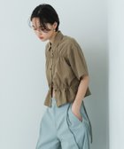 【センスオブプレイス/SENSE OF PLACE by URBAN RESEARCH】のクロップドペプラムシャーリングシャツ ベージュ系その他|ID: prp329100004942820 ipo3291000000037099492
