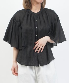 【ブルーコムブルー/BLEU COMME BLEU】のマノン ファンスリーブ リネンアミカルシャツ 人気、トレンドファッション・服の通販 founy(ファニー) ファッション Fashion レディースファッション Fashion for Women トップス・カットソー Cut & Sew Tops シャツ・ブラウス・オフィスカジュアル Elegant Blouses & Button-Ups スリーブ Sleeve, Long Sleeve / Short Sleeve 吸水 Absorbent, Quick-Dry 定番 Standard, Basic Item |ID:prp329100004942822