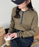 【ディスコート/Discoat】の【20色展開/インナー使いにも◎】ワッフルボーダー長袖Tシャツ《WEB限定》 グリーンその他1|ID: prp329100004942826 ipo3291000000037245311