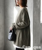 【アンティカ/antiqua】のantiqua アンティカ バスク ロンT レディース 無地 長袖 綿100 ZA-00114 02 カーキ|ID: prp329100004942830 ipo3291000000037099561