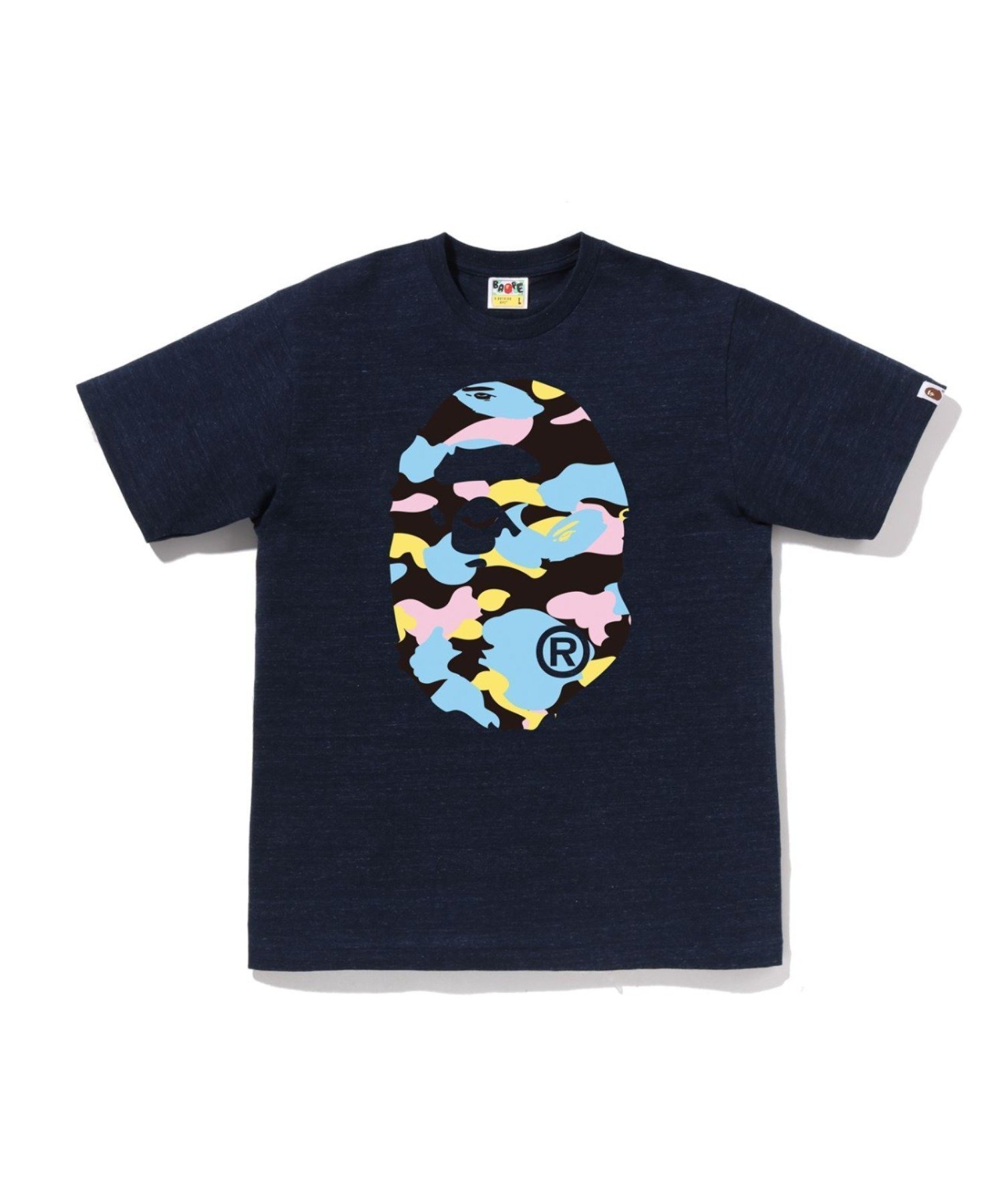 【ア ベイシング エイプ/A BATHING APE】のNEW MULTI CAMO BIG APE HEAD TEE インテリア・キッズ・メンズ・レディースファッション・服の通販 founy(ファニー) 　ファッション　Fashion　レディースファッション　Fashion for Women　インナー　Innerwear　クラシック　Classic, Timeless Style　グラフィック　Graphic, Graphic Design　ショート　Short, Short Length　スリーブ　Sleeve, Long Sleeve / Short Sleeve　パターン　Pattern, Design Print　プリント　Print, Printed Pattern　ラバー　Rubber, Rubber Sole　NAVY|ID: prp329100004942835 ipo3291000000037099613