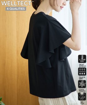 【コーエン/COEN】の【UVカット・接触冷感】WELLTECT USAコットン フレアスリーブ Tシャツ 人気、トレンドファッション・服の通販 founy(ファニー) ファッション Fashion レディースファッション Fashion for Women トップス・カットソー Cut & Sew Tops シャツ・ブラウス・オフィスカジュアル Elegant Blouses & Button-Ups ロングTシャツ・Tシャツ Longline T-Shirts & Tees キャミワンピース Cami Dress, Slip Dress 吸水 Absorbent, Quick-Dry シンプル Simple, Minimal スリーブ Sleeve, Long Sleeve / Short Sleeve デニム Denim, Jeans Material ノースリーブ Sleeveless, No-Sleeve 人気 Popular, Best Seller フリル Frill, Ruffle フレア Flare, Flared ボトム Bottoms, Lower Wear リネン Linen, Linen Fabric リラックス Relax, Relaxed Fit 夏 Summer エレガント 上品 Elegant 2026年 2026 |ID:prp329100004942842