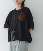 【サニーレーベル/Sonny Label / URBAN RESEARCH】のカットジャガードドロスト五分袖プルオーバー ブラック|ID: prp329100004942845 ipo3291000000037099664