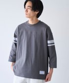 【コーエン/COEN】のRepurヘビーコットン七分袖フットボールTシャツ【抗菌性,消臭性】 DK.GRAY|ID: prp329100004942850 ipo3291000000037260727