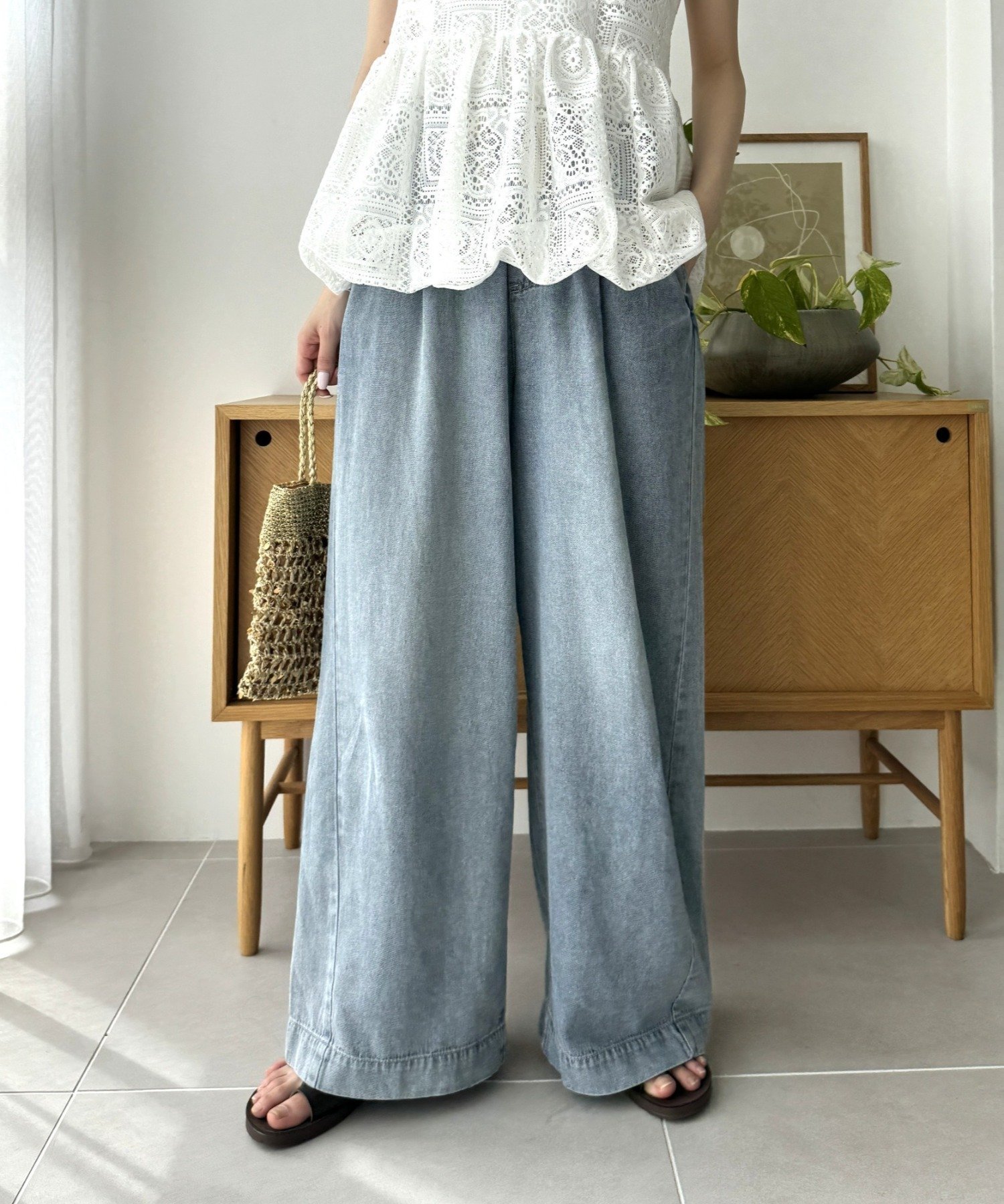 【チャオパニックティピー/CIAOPANIC TYPY】の【累計6万枚/9色5サイズ展開】スタイルアップ柔らかワイドイージーパンツ インテリア・キッズ・メンズ・レディースファッション・服の通販 founy(ファニー) 　ファッション　Fashion　レディースファッション　Fashion for Women　パンツ　Pants & Trousers　シアー　Sheer, See-Through　タンク　Tank Top, Sleeveless Top　楽ちん　Easy Fit, Comfortable　ワイド　Wide, Wide Fit　おすすめ　Recommended / Our Picks　サックスブルー|ID: prp329100004942858 ipo3291000000037099726