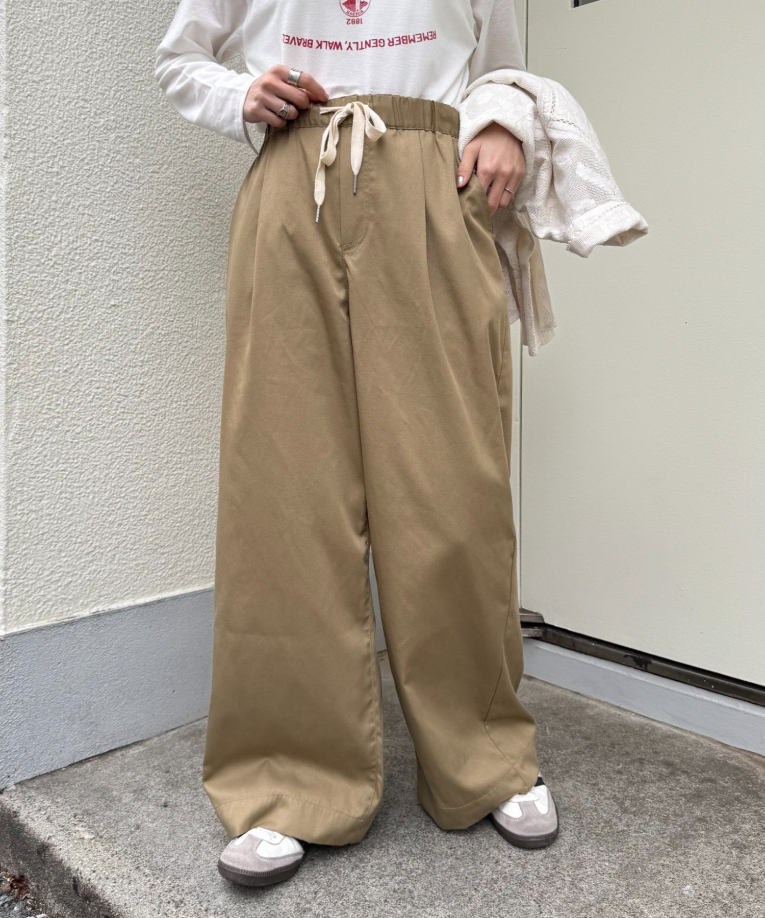 【チャオパニックティピー/CIAOPANIC TYPY】の【累計6万枚/9色5サイズ展開】スタイルアップ柔らかワイドイージーパンツ インテリア・キッズ・メンズ・レディースファッション・服の通販 founy(ファニー) 　ファッション　Fashion　レディースファッション　Fashion for Women　パンツ　Pants & Trousers　シアー　Sheer, See-Through　タンク　Tank Top, Sleeveless Top　楽ちん　Easy Fit, Comfortable　ワイド　Wide, Wide Fit　おすすめ　Recommended / Our Picks　ベージュ|ID: prp329100004942858 ipo3291000000037099728