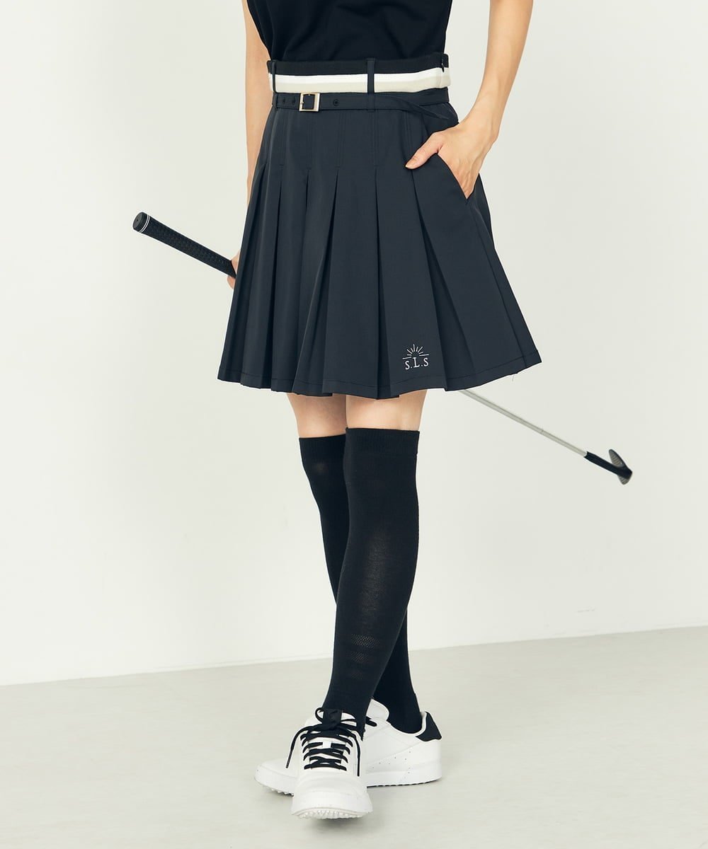 【アー ヴェー ヴェー/a.v.v】のレディースゴルフウエア/プリーツキュロット インテリア・キッズ・メンズ・レディースファッション・服の通販 founy(ファニー) 　ファッション　Fashion　レディースファッション　Fashion for Women　スカート　Skirts　キュロット　Culottes, Wide Shorts　ストレッチ　Stretch, Stretchy Fabric　トレンド　Trend, Trending Now　ドレス　Dress, One-Piece　人気　Popular, Best Seller　プリーツ　Pleats, Pleated　ポケット　Pocket, Pocket Detail　ポロシャツ　Polo Shirt, Collared Tee　再入荷　Restock / Back in Stock　ゴルフ　Golf　ブラック|ID: prp329100004942861 ipo3291000000037099750