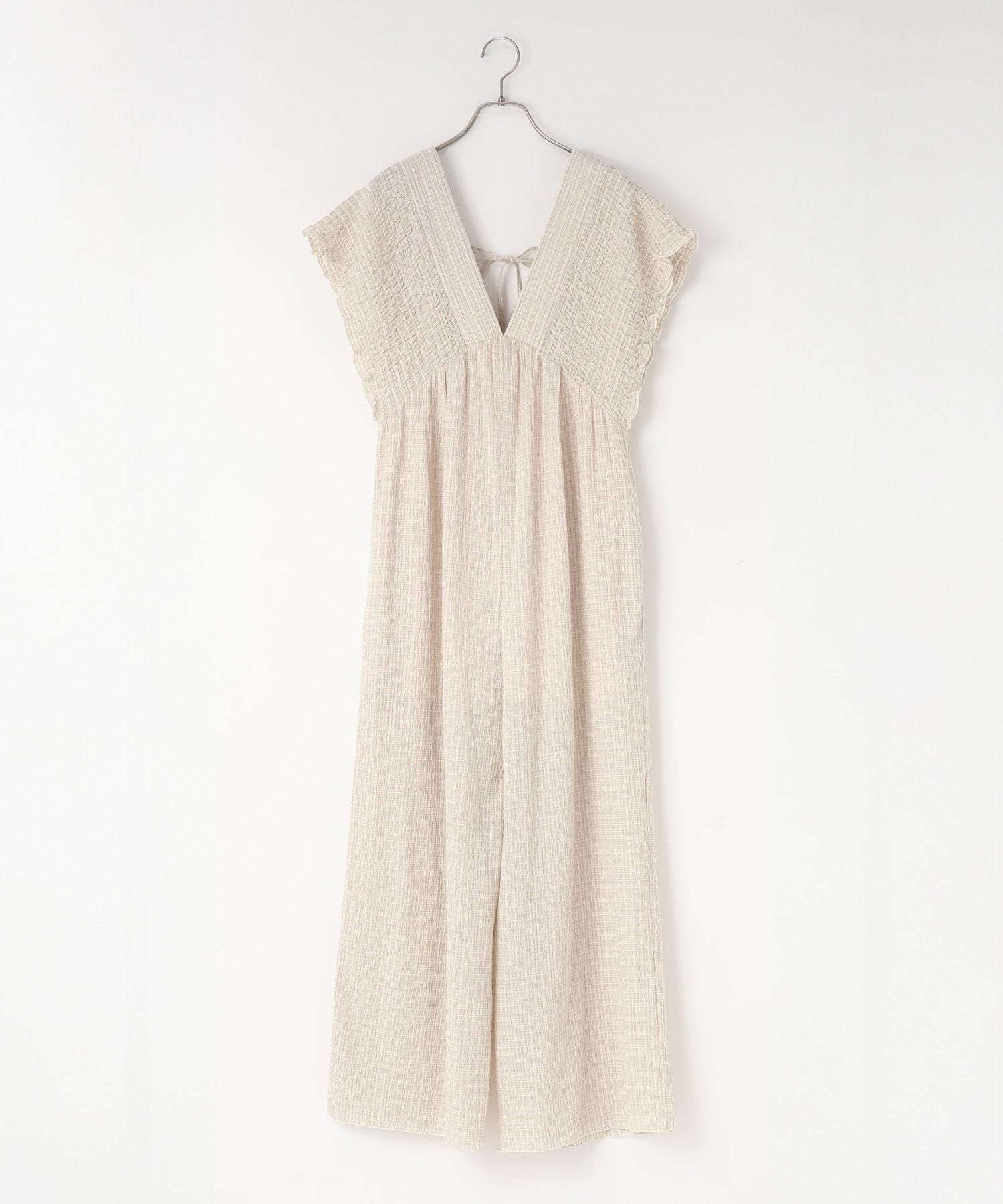 【ローリーズファーム/LOWRYS FARM】のヨウリュウシャーリングサロペット インテリア・キッズ・メンズ・レディースファッション・服の通販 founy(ファニー) 　ファッション　Fashion　レディースファッション　Fashion for Women　ワンピース　Dresses　サロペット&オールインワン　Dungarees & Jumpsuit Styles　おすすめ　Recommended / Our Picks　インナー　Innerwear　サロペット　Overalls, Salopette　シャーリング　Shirring, Ruched　NEWベージュチェック|ID: prp329100004942867 ipo3291000000037099772