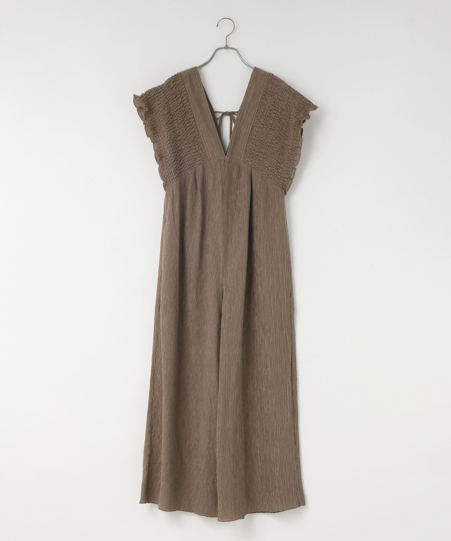 【ローリーズファーム/LOWRYS FARM】のヨウリュウシャーリングサロペット インテリア・キッズ・メンズ・レディースファッション・服の通販 founy(ファニー) 　ファッション　Fashion　レディースファッション　Fashion for Women　ワンピース　Dresses　サロペット&オールインワン　Dungarees & Jumpsuit Styles　おすすめ　Recommended / Our Picks　インナー　Innerwear　サロペット　Overalls, Salopette　シャーリング　Shirring, Ruched　NEWブラウン|ID: prp329100004942867 ipo3291000000037099773