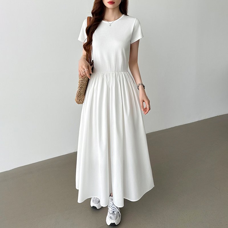 【ココモモ/COCOMOMO】のドッキングワンピース 夏ワンピース 選べるデザイン ワンピース レディース インテリア・キッズ・メンズ・レディースファッション・服の通販 founy(ファニー) 　ファッション　Fashion　レディースファッション　Fashion for Women　ワンピース　Dresses　タンク　Tank Top, Sleeveless Top　ドッキング　Docking, Mixed Material　ノースリーブ　Sleeveless, No-Sleeve　ボーダー　Border, Stripe　ポケット　Pocket, Pocket Detail　半袖　Short Sleeve, Half Sleeve　夏　Summer　無地　Plain, Solid Color　半袖・ホワイト|ID: prp329100004942868 ipo3291000000037099782