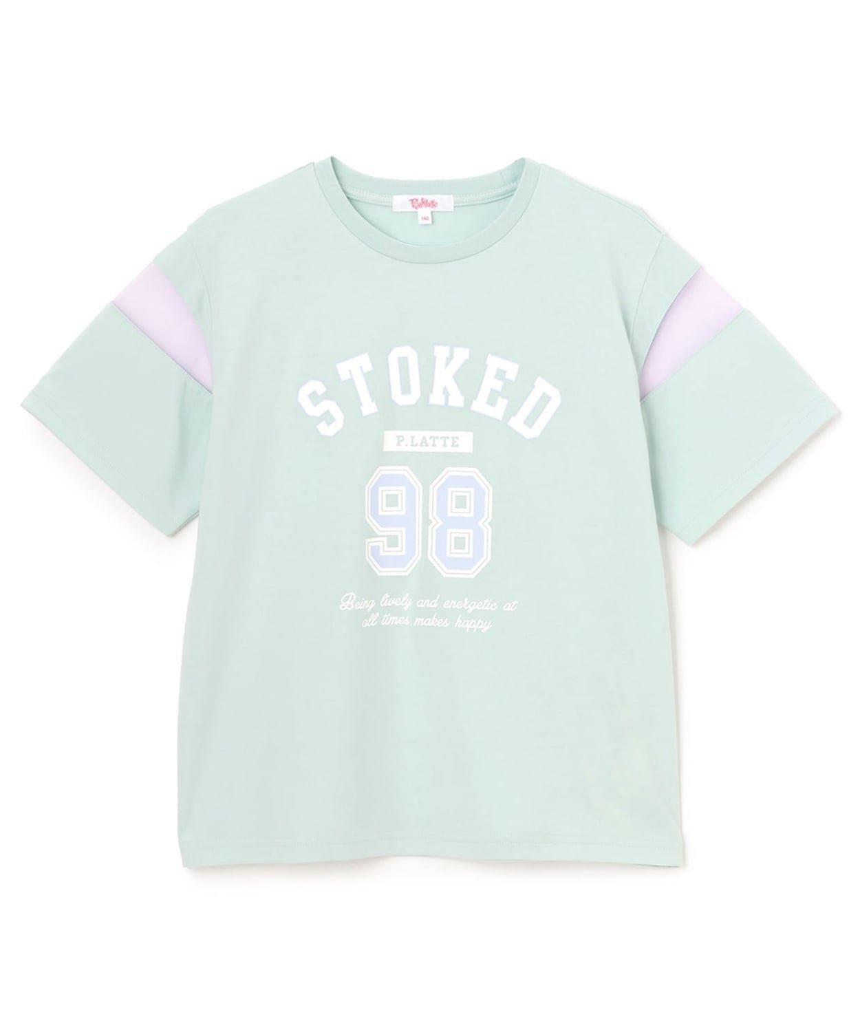 【ナルミヤ オンライン/NARUMIYA ONELINE / KIDS】の袖チュール切替ナンバリング半袖Tシャツ インテリア・キッズ・メンズ・レディースファッション・服の通販 founy(ファニー) 　ファッション　Fashion　キッズファッション　Fashion for Kids　ガーリー　Girly, Feminine Style　スマート　Smart, Elegant　チュール　Tulip, Tulip Motif　プリント　Print, Printed Pattern　ベーシック　Basic, Essential　ポケット　Pocket, Pocket Detail　ミニスカート　Mini Skirt, Short Skirt　入学式　Entrance Ceremony　切替　Switching, Contrast Panel　半袖　Short Sleeve, Half Sleeve　エメラルド グリーン|ID: prp329100004943079 ipo3291000000037102699