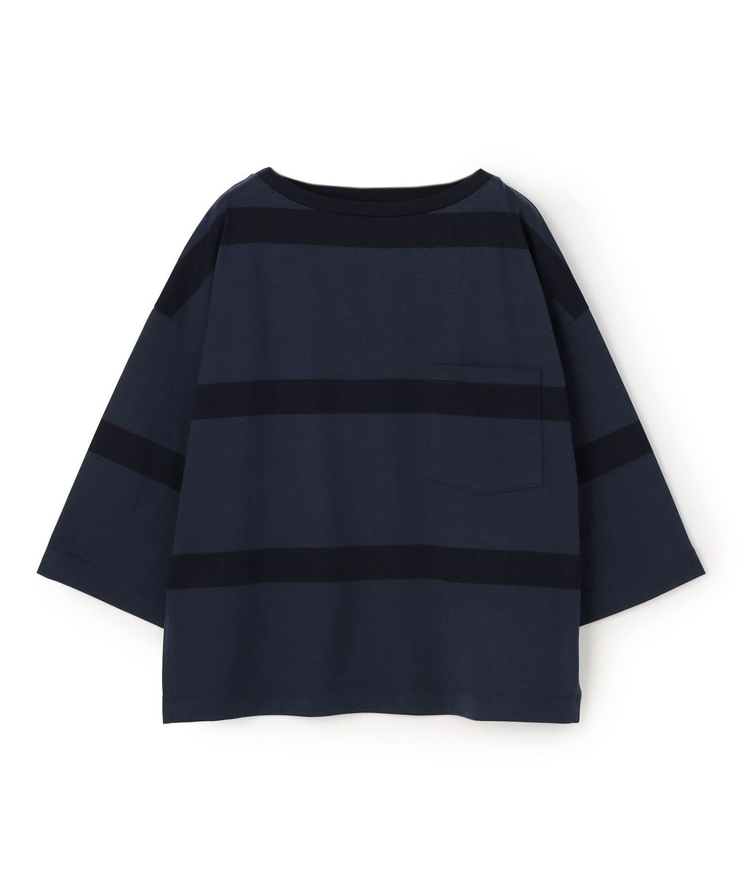 【トゥモローランド/TOMORROWLAND】のファインコットンボーダー ビックTシャツ インテリア・キッズ・メンズ・レディースファッション・服の通販 founy(ファニー) 　ファッション　Fashion　レディースファッション　Fashion for Women　トップス・カットソー　Cut & Sew Tops　シャツ・ブラウス・オフィスカジュアル　Elegant Blouses & Button-Ups　ロングTシャツ・Tシャツ　Longline T-Shirts & Tees　コンパクト　Compact, Small Size　シンプル　Simple, Minimal　ビッグ　Big, Oversized　ボーイズ　Boyish, Boy Style　ボーダー　Border, Stripe　ポケット　Pocket, Pocket Detail　リラックス　Relax, Relaxed Fit　人気　Popular, Best Seller　定番　Standard, Basic Item　68 ネイビー系|ID: prp329100004943087 ipo3291000000037102848