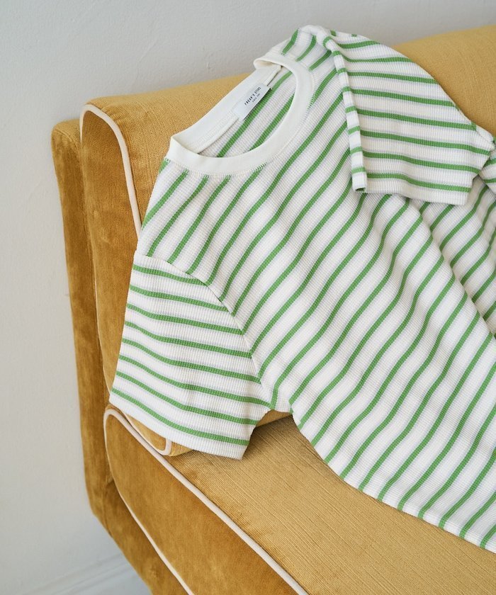 【フリークスストア/FREAK'S STORE】のマルチボーダー半袖Tシャツ【限定展開】 インテリア・キッズ・メンズ・レディースファッション・服の通販 founy(ファニー) 　ファッション　Fashion　レディースファッション　Fashion for Women　トップス・カットソー　Cut & Sew Tops　シャツ・ブラウス・オフィスカジュアル　Elegant Blouses & Button-Ups　ロングTシャツ・Tシャツ　Longline T-Shirts & Tees　2026年　2026　2026春夏・S/S　Spring/Summer 2026 SS26　おすすめ　Recommended / Our Picks　キャップ　Cap, Baseball Cap　サロペット　Overalls, Salopette　サンダル　Sandals, Summer Shoes　デニム　Denim, Jeans Material　フィット　Fit, Slim Fit　ボーダー　Border, Stripe　ミュール　Mule, Backless Shoes　ワッフル　Waffle, Waffle Knit　今季　This Season, Current Season　半袖　Short Sleeve, Half Sleeve　吸水　Absorbent, Quick-Dry　夏　Summer　春　Spring　S/S・春夏　SS, Spring/Summer, Warm Season　グリーン|ID: prp329100004943100 ipo3291000000037103004