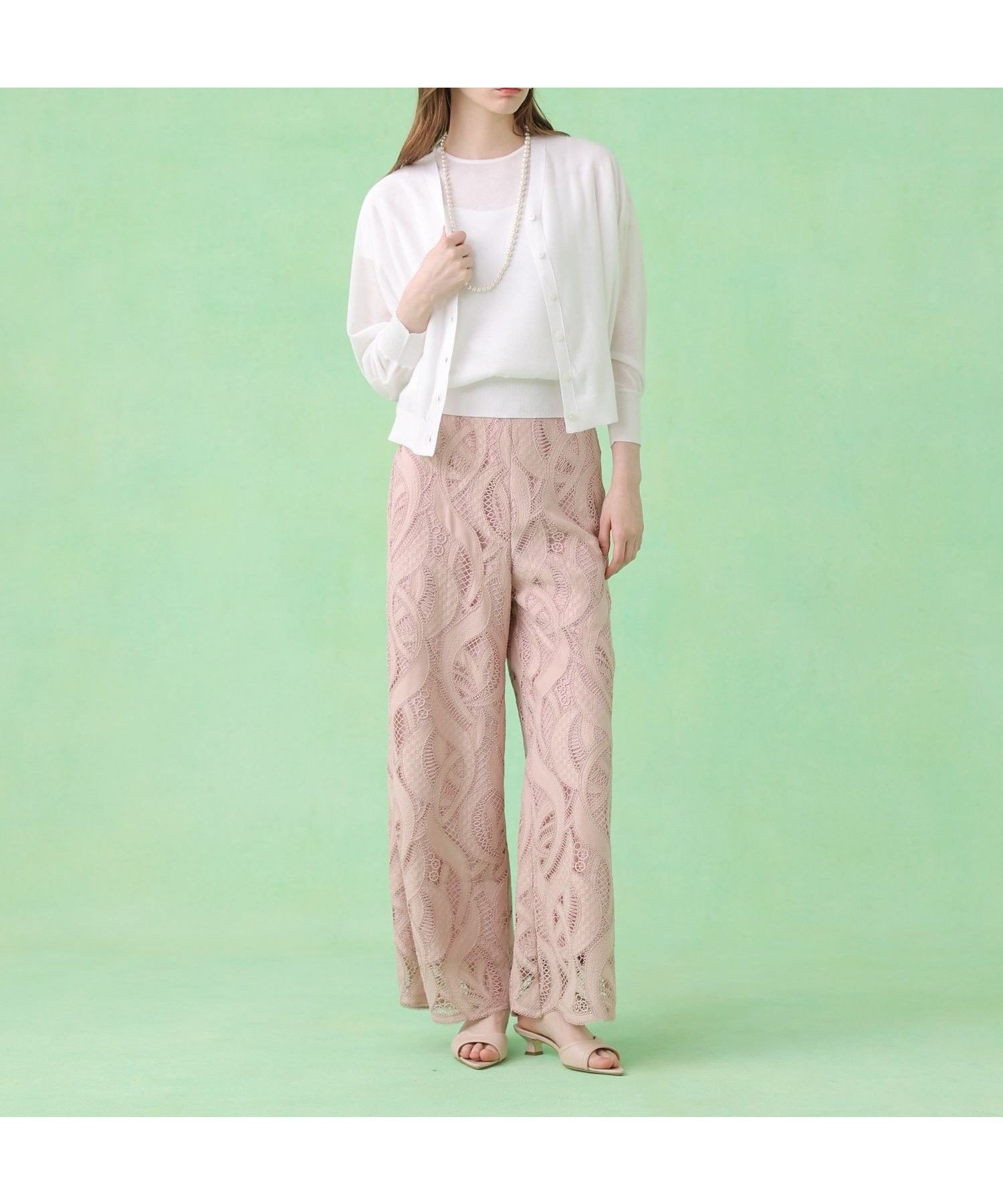 【アナイ/ANAYI】のリーフコード刺繍ワイドパンツ セットアップ対応商品 インテリア・キッズ・メンズ・レディースファッション・服の通販 founy(ファニー) 　ファッション　Fashion　レディースファッション　Fashion for Women　セットアップ　Matching Sets　レディースパンツ・ボトムス　Pants & Trousers / Bottoms　エレガント 上品　Elegant　エンブロイダリー　Embroidery Design　ジャケット　Jacket, Outerwear　スマート　Smart, Elegant　セットアップ　Set-Up, Coordinated Outfit　プリント　Print, Printed Pattern　モチーフ　Motif, Design Theme　リーフ　Leaf, Botanical Leaf　レース　Lace, Lace Fabric　ワイド　Wide, Wide Fit　S/S・春夏　SS, Spring/Summer, Warm Season　再入荷　Restock / Back in Stock　夏　Summer　pink|ID: prp329100004943112 ipo3291000000037103142