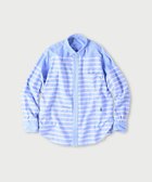 【フォーティファイブ アール/45R】のスーピマオックスの908オーシャンちび襟バスクシャツ 人気、トレンドファッション・服の通販 founy(ファニー) ファッション Fashion レディースファッション Fashion for Women トップス・カットソー Cut & Sew Tops シャツ・ブラウス・オフィスカジュアル Elegant Blouses & Button-Ups なめらか Smooth, Silky Texture オックス Oxford Fabric ダブル Double, Double-Breasted バスク Basque, Basque Style フランス France, French ボーダー Border, Stripe ワッシャー Washer, Crinkled Finish ビジネス 仕事 通勤 Business / Work / Commuting 春 Spring thumbnail ブルーバスクボーダー|ID: prp329100004943113 ipo3291000000037103154