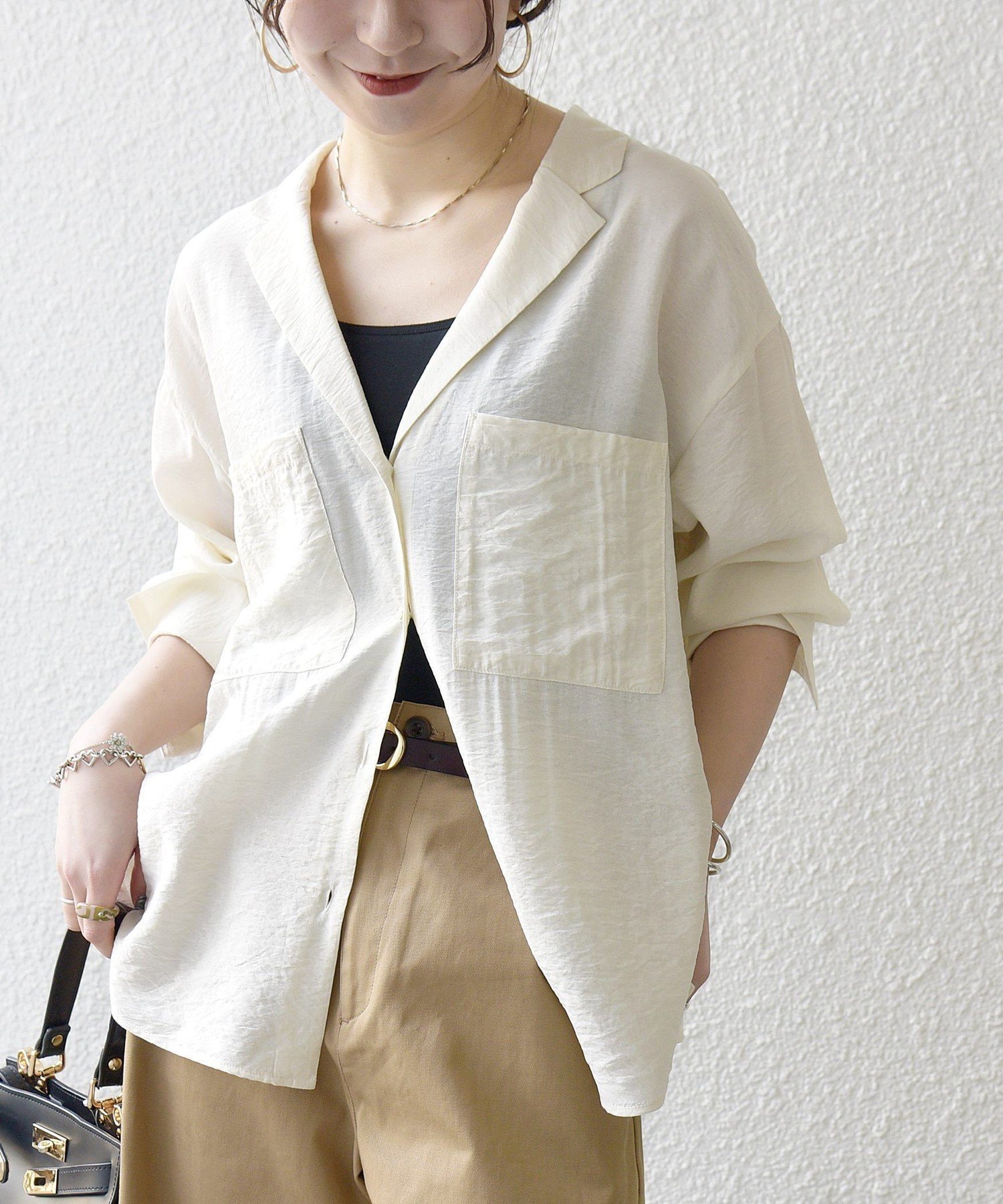 【シップス フォー ウィメン/SHIPS】の《追加 》SHIPS any 手洗い可能 オープン カラー ポケット シャツ インテリア・キッズ・メンズ・レディースファッション・服の通販 founy(ファニー) 　ファッション　Fashion　レディースファッション　Fashion for Women　トップス・カットソー　Cut & Sew Tops　シャツ・ブラウス・オフィスカジュアル　Elegant Blouses & Button-Ups　ヴィンテージ　Vintage Style　洗える　Machine Washable　サンダル　Sandals, Summer Shoes　とろみ　Fluid, Flowy Fabric　デニム　Denim, Jeans Material　フラット　Flat, Flat Shoes　ポケット　Pocket, Pocket Detail　羽織　Haori, Light Jacket　リラックス　Relax, Relaxed Fit　エレガント 上品　Elegant　2026年　2026　2026春夏・S/S　Spring/Summer 2026 SS26　オフホワイト|ID: prp329100004943114 ipo3291000000037103164