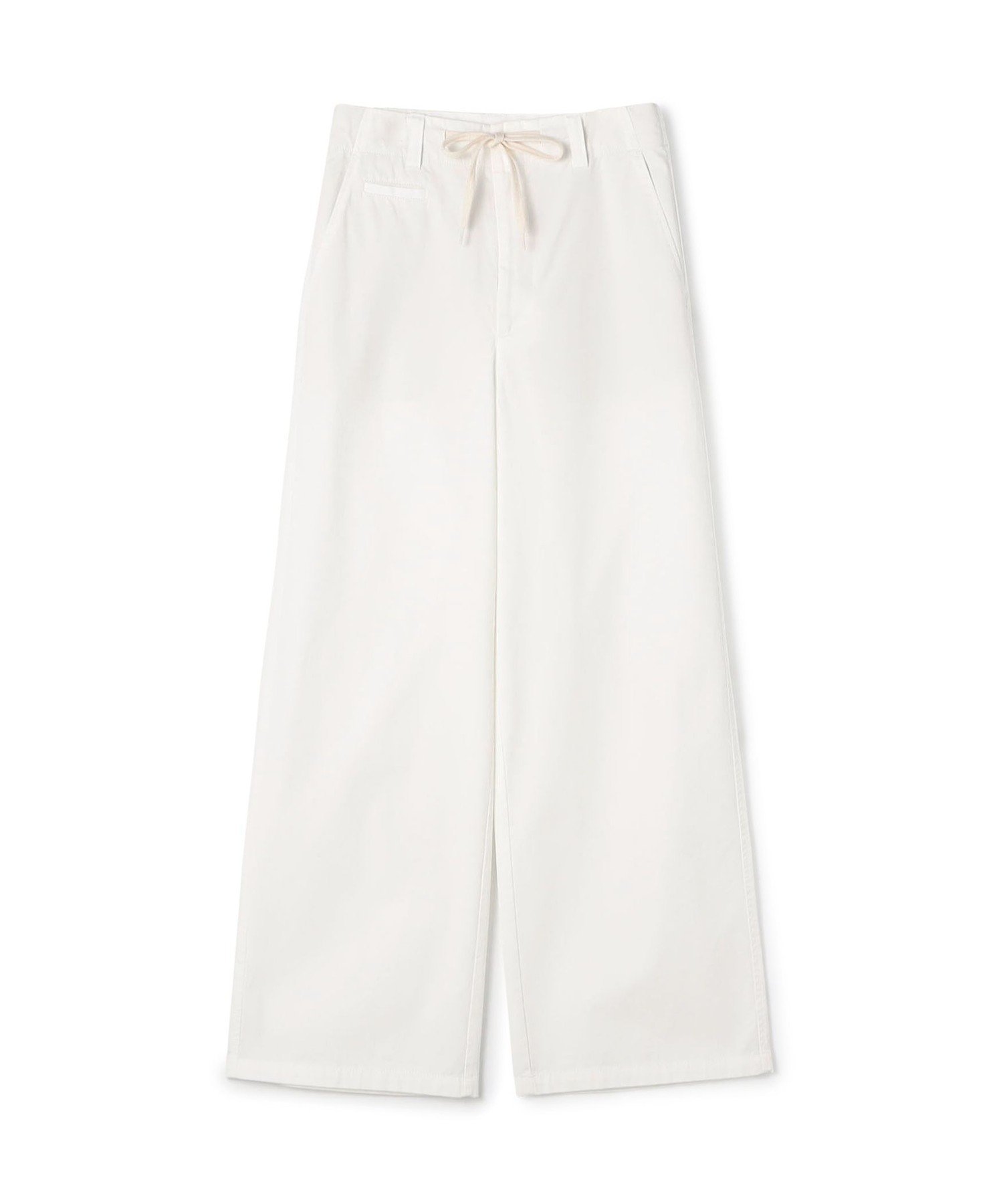 【トゥモローランド/TOMORROWLAND】のコットンサージ ドローストリングパンツ インテリア・キッズ・メンズ・レディースファッション・服の通販 founy(ファニー) 　ファッション　Fashion　レディースファッション　Fashion for Women　パンツ　Pants & Trousers　おすすめ　Recommended / Our Picks　ストレート　Straight, Straight Cut　プレーン　Plain, Simple　リラックス　Relax, Relaxed Fit　ワイド　Wide, Wide Fit　11 ホワイト|ID: prp329100004943120 ipo3291000000037103252