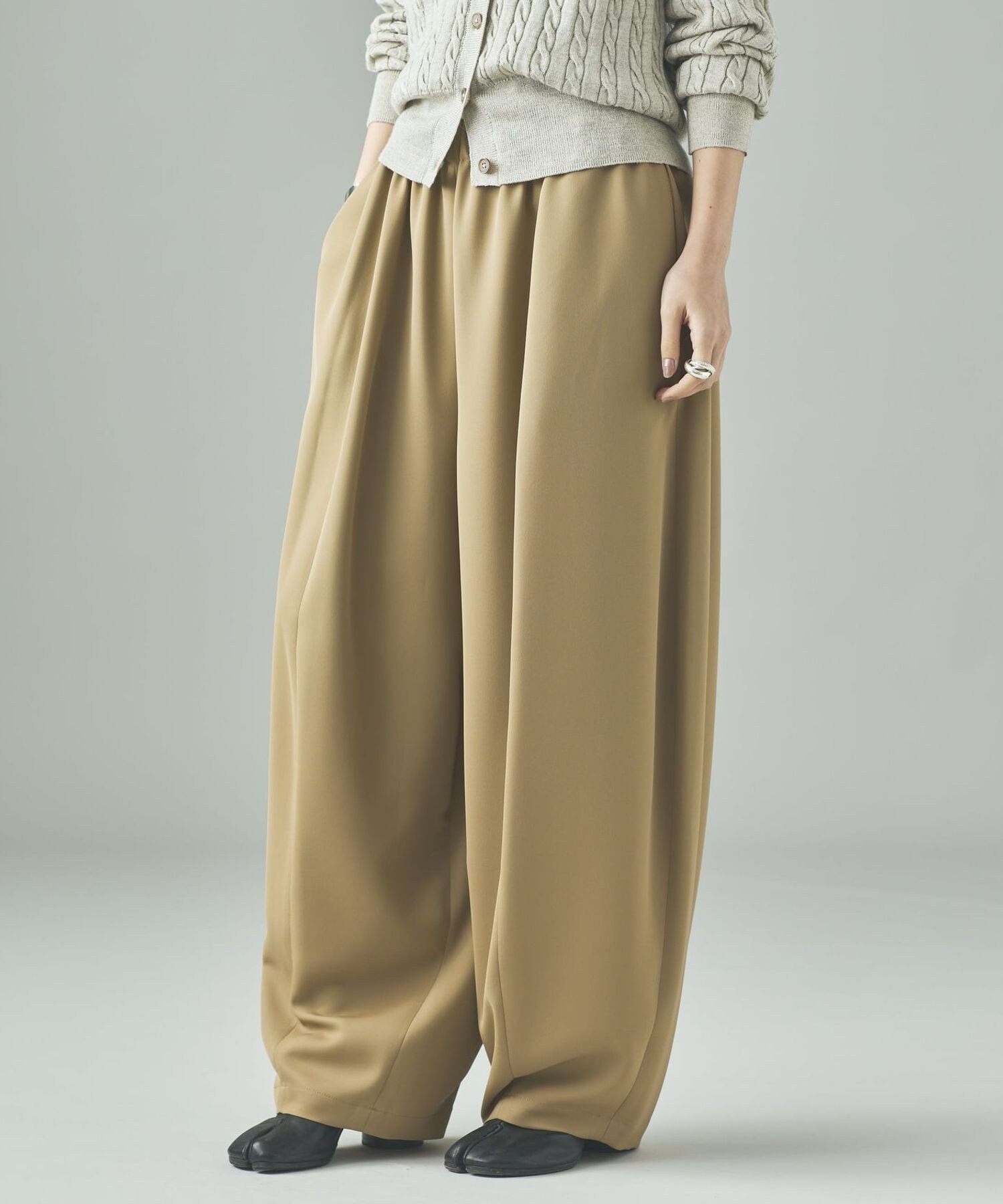 【カレンソロジー/Curensology】のフォールドロストパンツ インテリア・キッズ・メンズ・レディースファッション・服の通販 founy(ファニー) 　ファッション　Fashion　レディースファッション　Fashion for Women　パンツ　Pants & Trousers　ウォッシャブル　Machine Washable　エレガント 上品　Elegant　ダブル　Double, Double-Breasted　ドレープ　Drape, Draping Fabric　夏　Summer　定番　Standard, Basic Item　日本製　Made In Japan　キャメル54|ID: prp329100004943124 ipo3291000000037103331