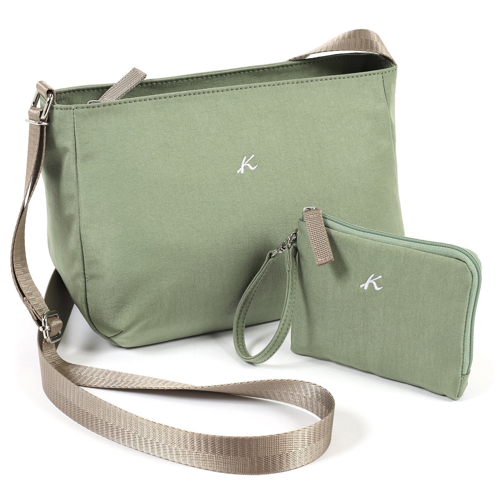 【キタムラ/Kitamura】のショルダーバッグ R-0807 母の日におすすめ インテリア・キッズ・メンズ・レディースファッション・服の通販 founy(ファニー) 　ファッション　Fashion　レディースファッション　Fashion for Women　おすすめ　Recommended / Our Picks　シンプル　Simple, Minimal　ポケット　Pocket, Pocket Detail　ポーチ　Pouch, Small Case　ワンポイント　One Point, Statement Accent　旅行　Travel　財布　Wallet, Purse　グリーン/サンドベージュ30521|ID: prp329100004943129 ipo3291000000037103410