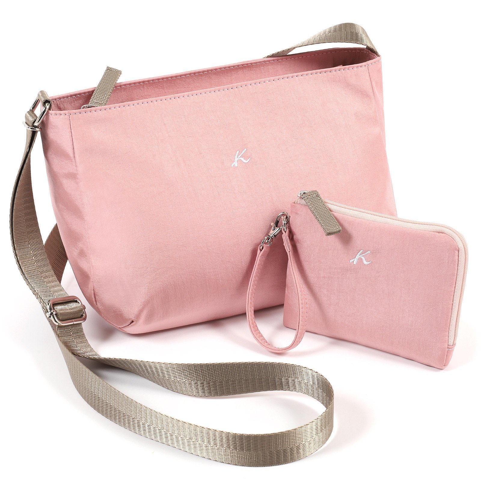 【キタムラ/Kitamura】のショルダーバッグ R-0807 母の日におすすめ インテリア・キッズ・メンズ・レディースファッション・服の通販 founy(ファニー) 　ファッション　Fashion　レディースファッション　Fashion for Women　おすすめ　Recommended / Our Picks　シンプル　Simple, Minimal　ポケット　Pocket, Pocket Detail　ポーチ　Pouch, Small Case　ワンポイント　One Point, Statement Accent　旅行　Travel　財布　Wallet, Purse　ピンク/サンドベージュ72521|ID: prp329100004943129 ipo3291000000037103414