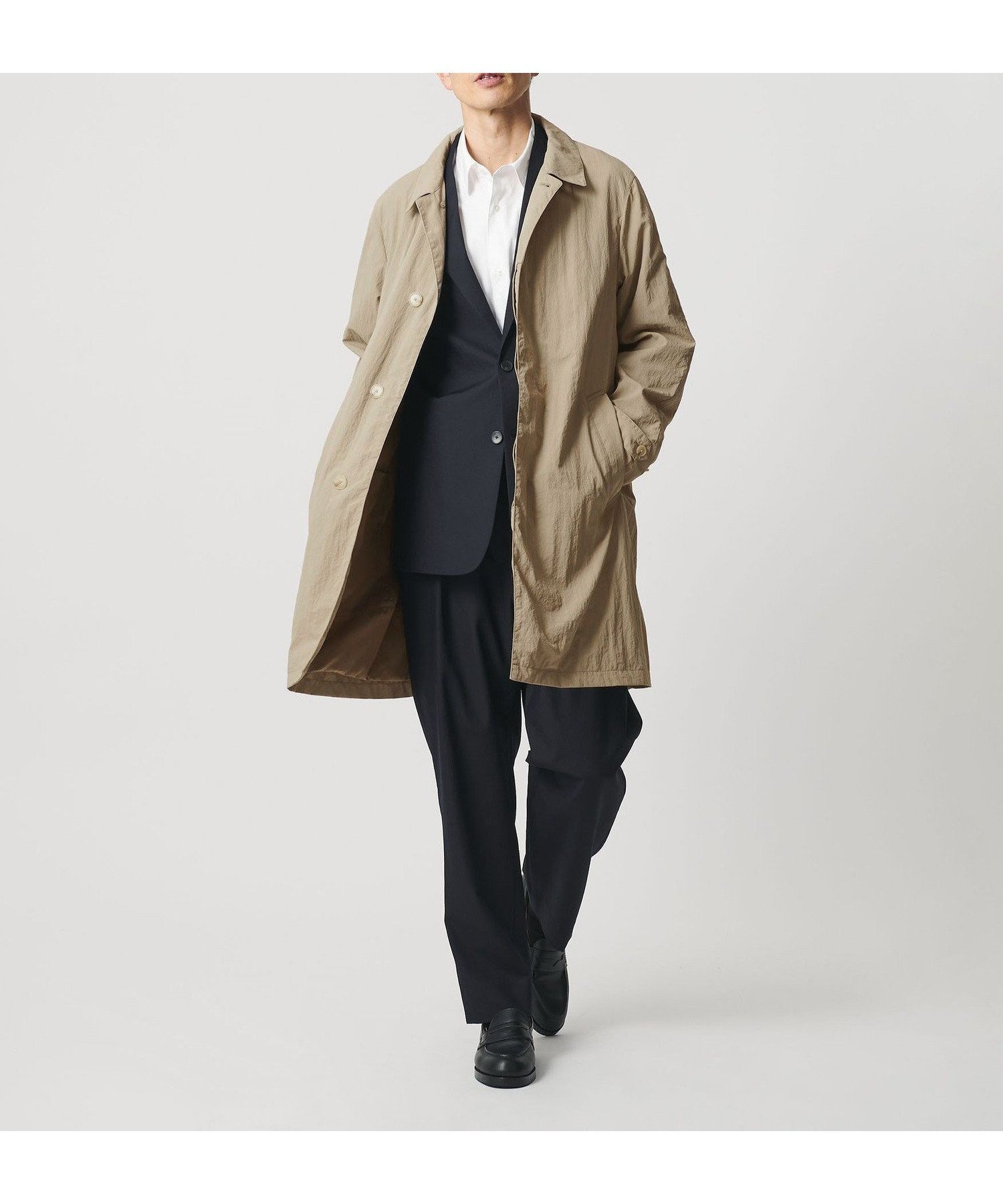 【ビューティ&ユース ユナイテッドアローズ/BEAUTY&YOUTH / UNITED ARROWS / MEN】のPERTEX ナイロン バルマカン コート 撥水 インテリア・キッズ・メンズ・レディースファッション・服の通販 founy(ファニー) 　ファッション　Fashion　メンズファッション　Fashion for Men　春　Spring　ジャケット　Jacket, Outerwear　スウェット / スエット　Sweatshirt, Sweatwear　フィット　Fit, Slim Fit　別注　Limited Edition, Custom Order　ミドル　Middle Length, Mid Height　S/S・春夏　SS, Spring/Summer, Warm Season　夏　Summer　エレガント 上品　Elegant　ビジネス 仕事 通勤　Business / Work / Commuting　BEIGE|ID: prp329100004949898 ipo3291000000037145499