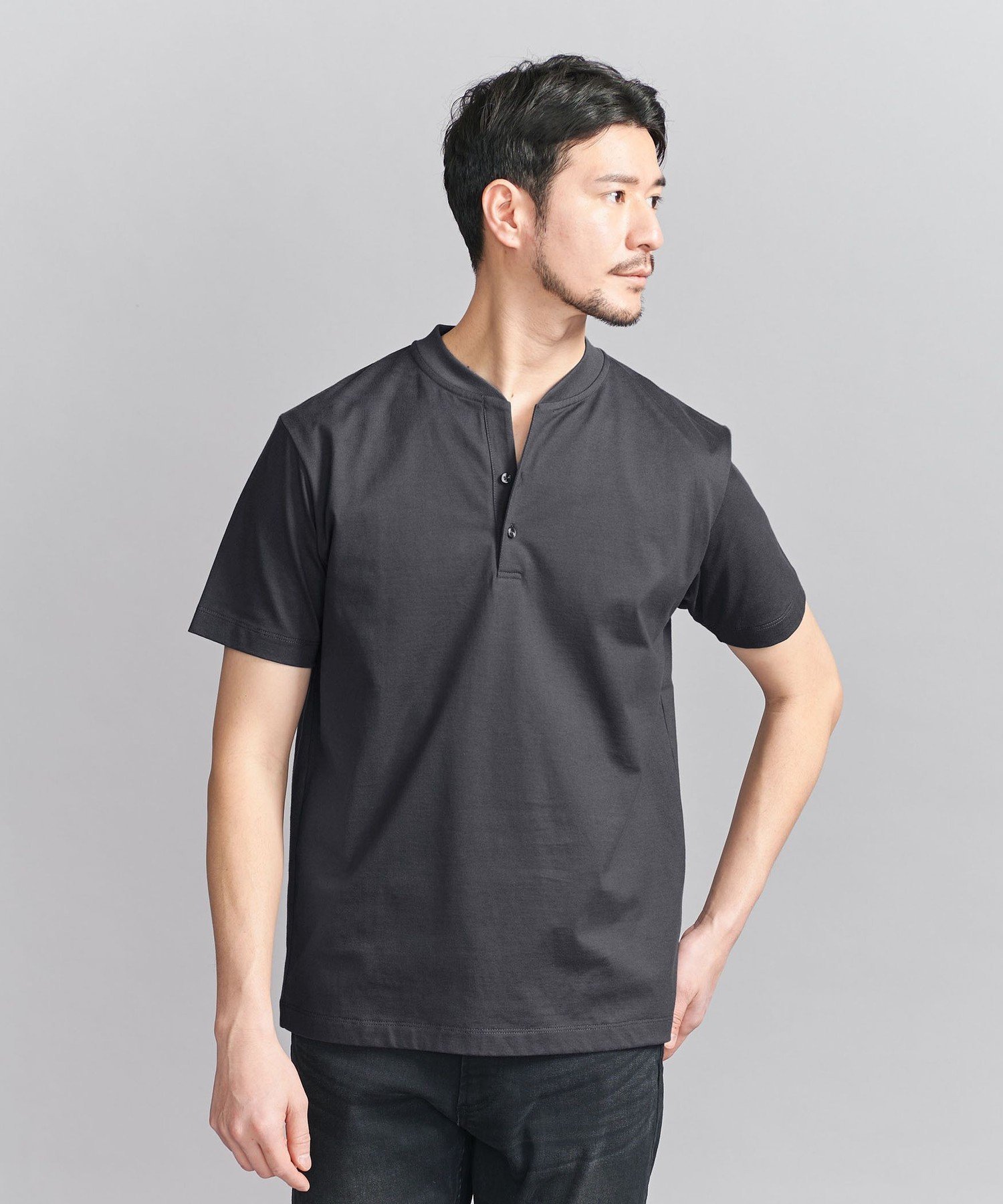 【ビューティ&ユース ユナイテッドアローズ/BEAUTY&YOUTH / UNITED ARROWS / MEN】の【WEB限定 WARDROBE SMART】クリア ガスコットン ヘンリーネック カットソー【抗菌・防臭】 インテリア・キッズ・メンズ・レディースファッション・服の通販 founy(ファニー) 　ファッション　Fashion　メンズファッション　Fashion for Men　トップス・カットソー　Cut & Sew Tops　インナー　Innerwear　カットソー　Cut and Sewn Top　抗菌　Antibacterial, Bacteria-Resistant　ジャケット　Jacket, Outerwear　スキッパー　Skipper, Open Collar　スマート　Smart, Elegant　スリム　Slim, Slim Fit　バランス　Balance, Style Balance　パターン　Pattern, Design Print　ファブリック　Fabric, Textile　フィット　Fit, Slim Fit　モックネック　Mock Neck, Short Turtleneck　おすすめ　Recommended / Our Picks　ビジネス 仕事 通勤　Business / Work / Commuting　DK.GRAY|ID: prp329100004949930 ipo3291000000037145693