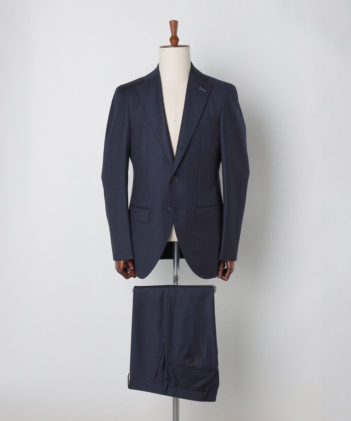 【シップス/SHIPS / MEN】のSHIPS LORO PIANA FABRIC オーストラリス ピンストライプ ネイビー スーツ インテリア・キッズ・メンズ・レディースファッション・服の通販 founy(ファニー) https://founy.com/ ファッション Fashion メンズファッション Fashion for Men ストライプ Stripe, Striped Pattern ストレッチ Stretch, Stretchy Fabric スーツ Suit, Formalwear プリーツ Pleats, Pleated 定番 Standard, Basic Item |ID: prp329100004949957 ipo3291000000037145914