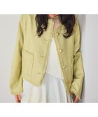 【ミスティ ウーマン/mysty woman】のライトツイードジャケット イエロー|ID: prp329100004950043 ipo3291000000037146526