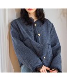 【ミスティ ウーマン/mysty woman】のライトツイードジャケット ネイビー|ID: prp329100004950043 ipo3291000000037146531