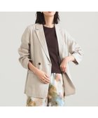 【デミルクス ビームス/Demi-Luxe BEAMS】のダブルブレスト リネン ジャケット BEIGE|ID:prp329100004950073