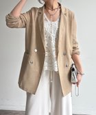 【ドゥドゥ/DouDou】の【ウォッシャブル】シアーダブルジャケット ベージュ|ID: prp329100004950122 ipo3291000000037295822