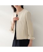 【アンタイトル/UNTITLED】の【洗える/短ジャケ】ミニマルシルエットジャケット グレージュ|ID:prp329100004950223