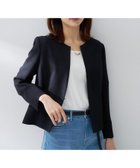 【アンタイトル/UNTITLED】の【洗える/短ジャケ】ミニマルシルエットジャケット ネイビー|ID:prp329100004950223