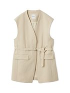 【ミラオーウェン/Mila Owen】の共ベルト付きオーバーサイズノーカラーベスト IVR[003]|ID:prp329100004950279